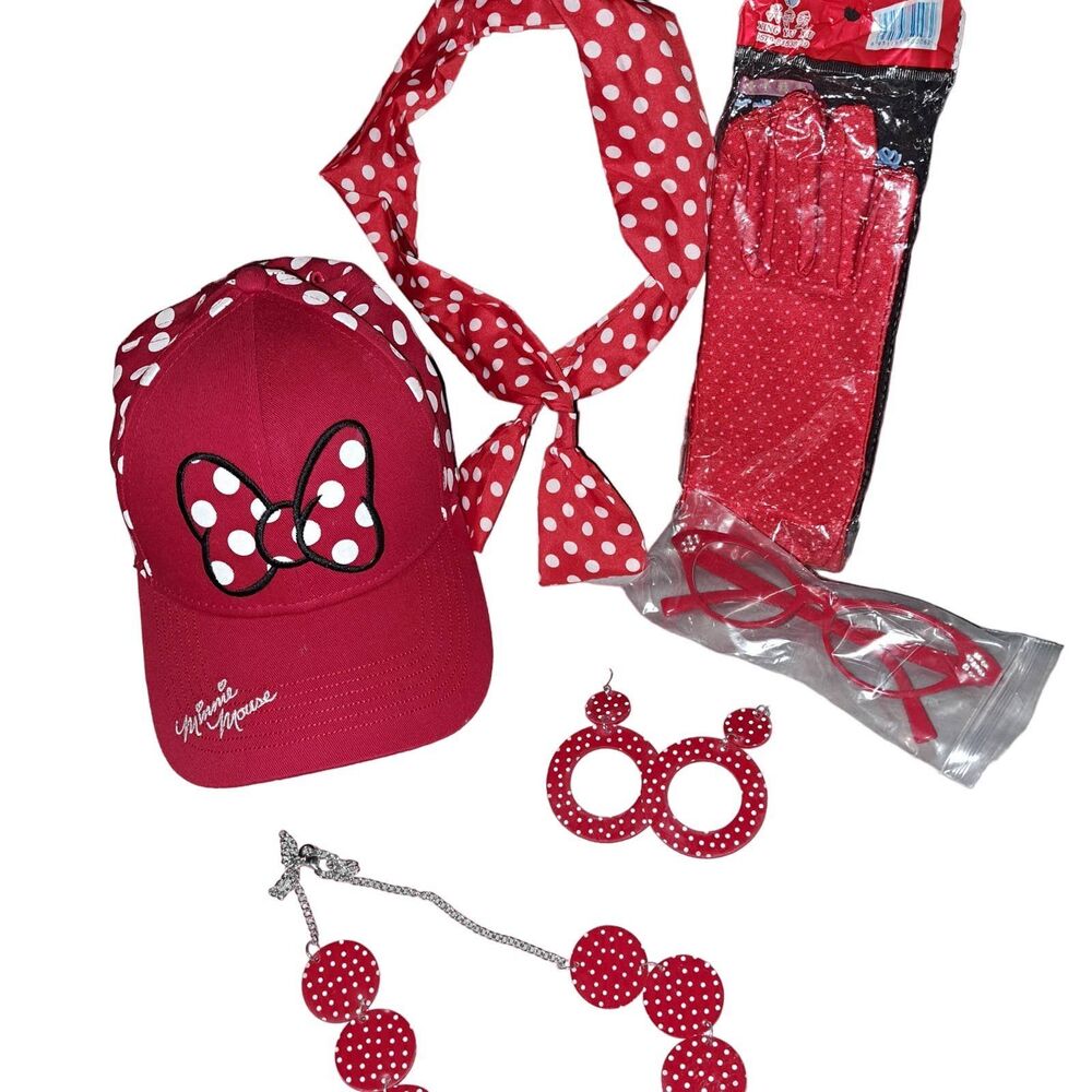Halloween SALE! Minnie Mouse Adult Costume with Baseball Cap